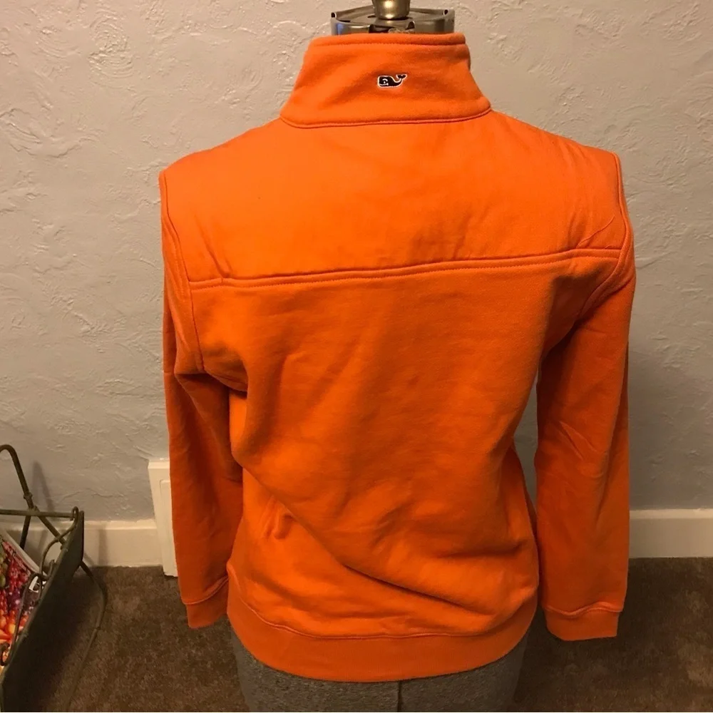 Vineyard Vines Performance 1/4 Zip Fleece Sweater Men's Size S Orange
